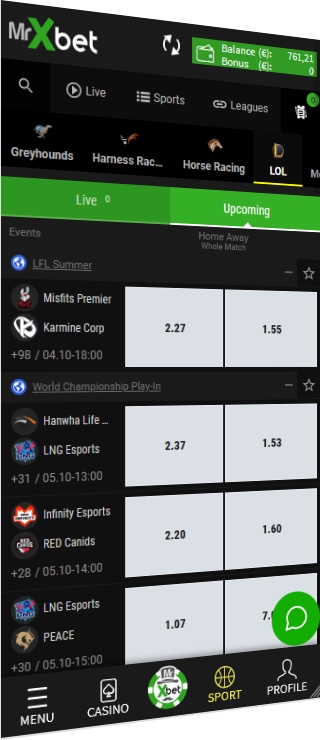 View of the mobile version